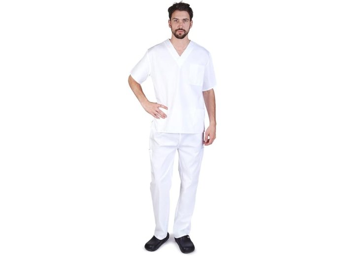 Men’s White Scrub Set