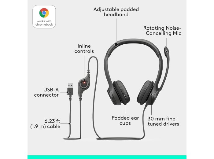 Logitech H390 Gaming Headphones