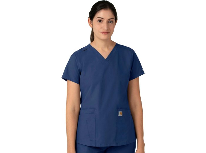 Women’s 5-Pocket V-neck Fashion Scrub Top