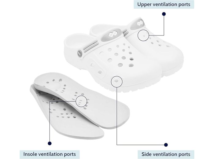 Women’s White Slip-On Clogs