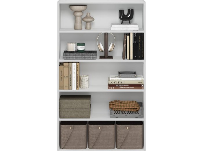 White Bookshelf, 35 x 77 in.