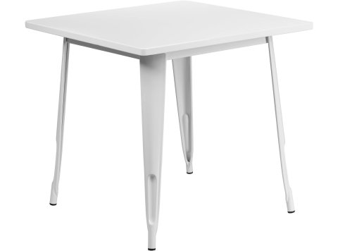 31.5" Square White Metal