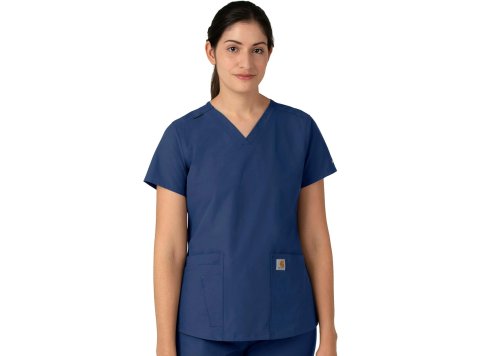 Women’s 5-Pocket V-neck Fashion Scrub Top