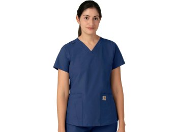 Women’s 5-Pocket V-neck Fashion Scrub Top
