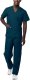 Classic V-Neck Top & Drawstring Pants Scrub Set