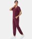 V-Neck Scrubs Top & Jogger Pants Medical Scrubs Set with 8 Pockets, Yoga Waistband