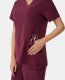 V-Neck Scrubs Top & Jogger Pants Medical Scrubs Set with 8 Pockets, Yoga Waistband