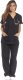 Basic Women’s 4-Pocket Black Scrub Set