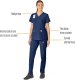 Women’s 5-Pocket V-neck Fashion Scrub Top