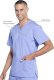 Men’s Basic V-neck, 1-Pocket Light Blue Scrub Top