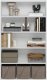 White Bookshelf, 35 x 77 in.