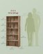 Wooden Storage Cabinet, Bookshelf, 72 in.