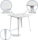 31.5" Square White Metal
