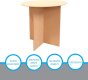 30 Inch Round Wood Display Table - 250 Pound Weight Capacity