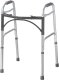 Folding Walker with Wheels for Seniors and Adults Weighing Up To 350 Pounds, Adjustable Height, Silver